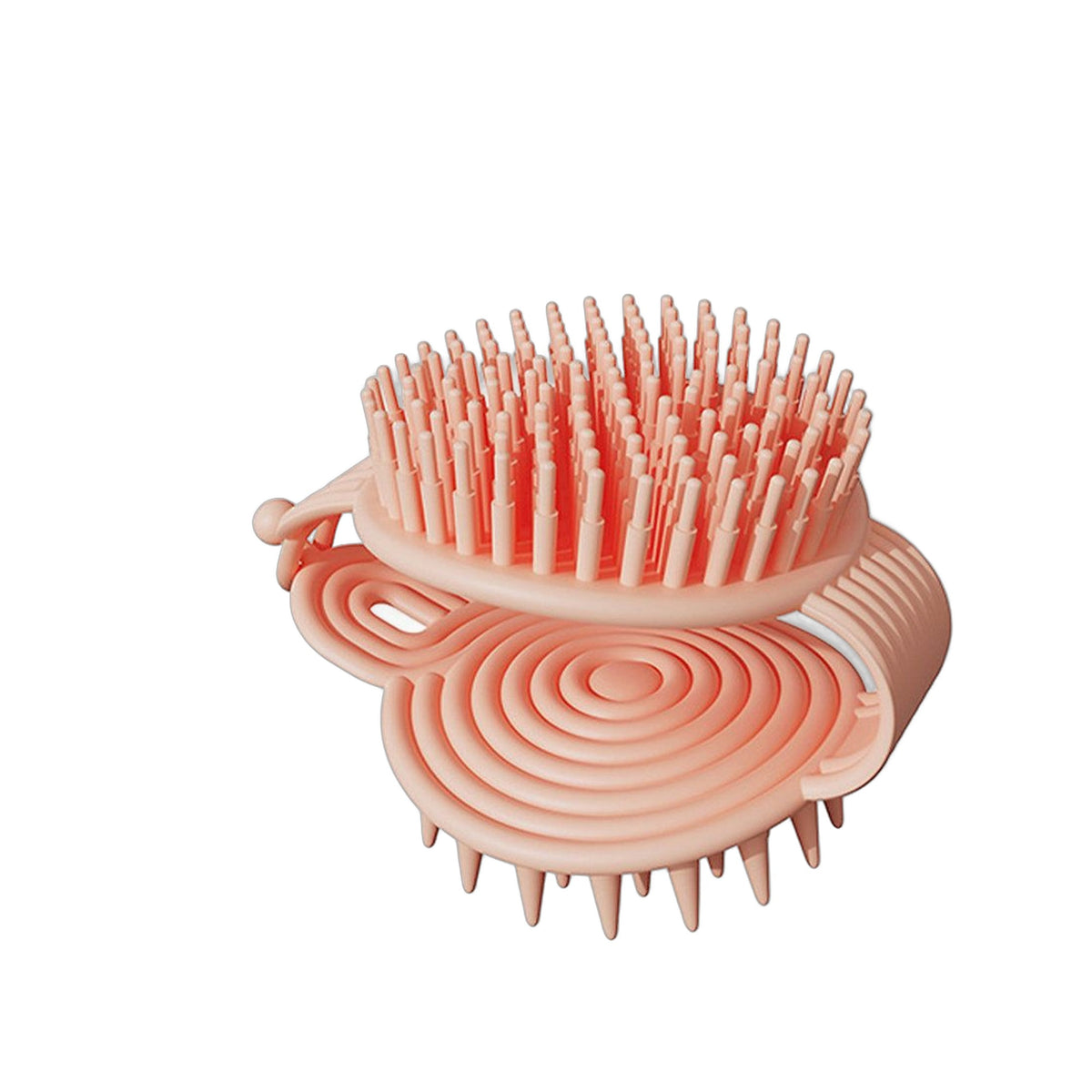 ZS - 2 in 1 Silicone Scrub Brush Scalp Massager Shampoo Brush