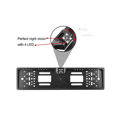ZS - 12V Car Rear View Camera 4 LED License Plate Holder Parking