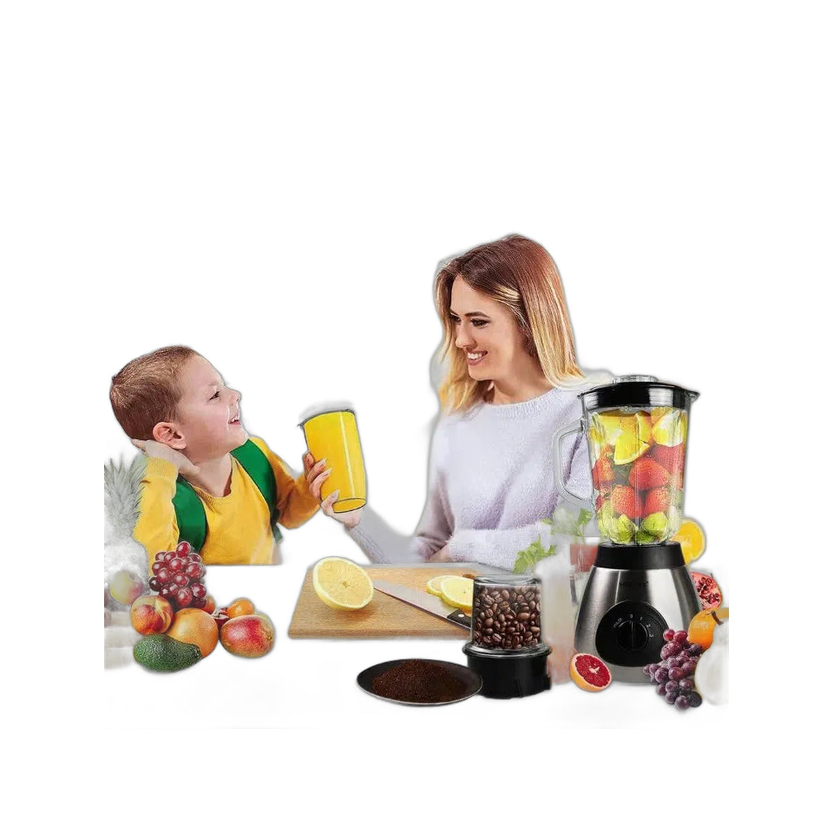 ZS - Ackiliss Glass Blender with Coffee Grinder