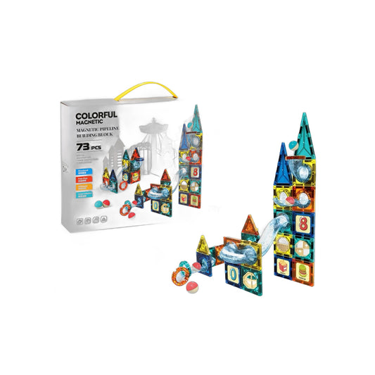 ZS 73 Pcs Magnetic Pipeline Tiles Magic Blocks