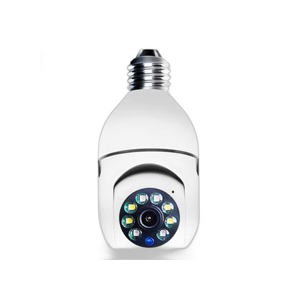 ZS 360 degree panoramic WiFi bulb security camera on white background