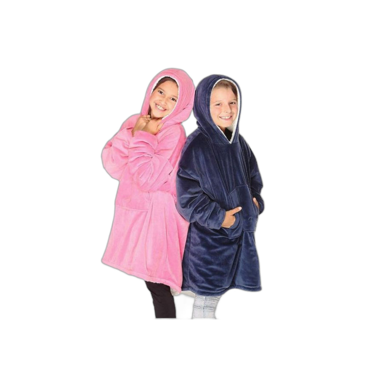 ZS - Kids Huggle Hoodie Oversized Ultra Plush Blanket Hoodie