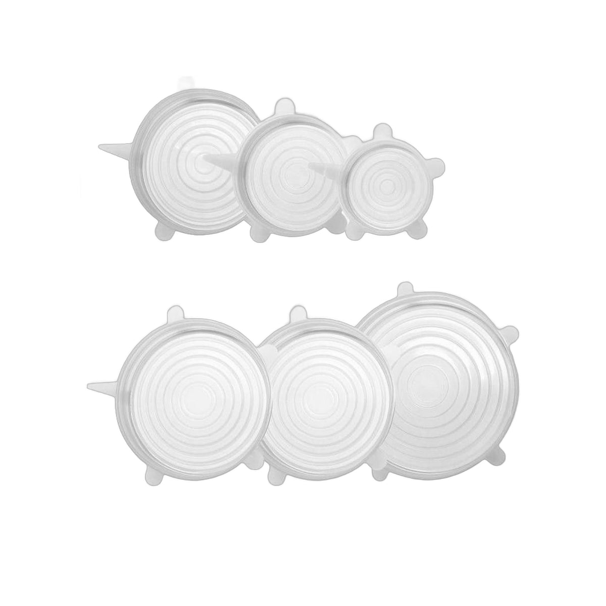 ZS - Clear Silicone Stretch Lid - Set of 6