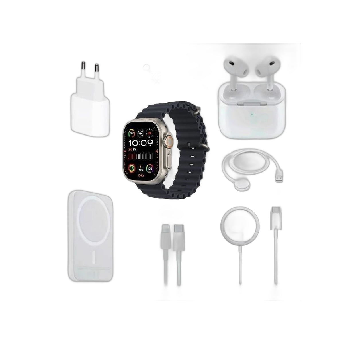 ZS - X8 Smart Watch With Power Bank And Bluetooth Earphones 6 In 1