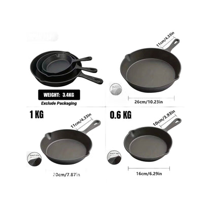 ZS - AIYI®️ CAST-IRON SKILLET SET