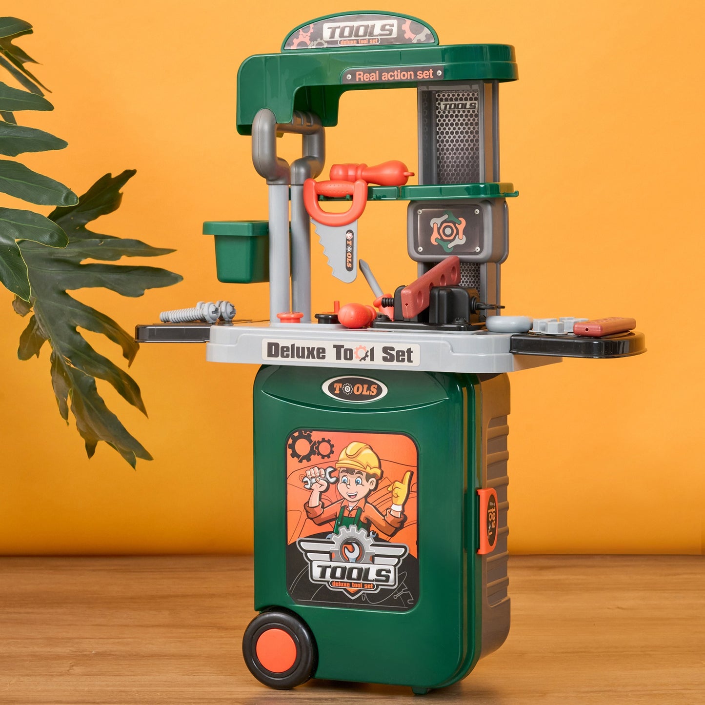 ZS - Deluxe Tool Play Set -Pretend Play Luggage Tool Kit for Kids with Suitcase