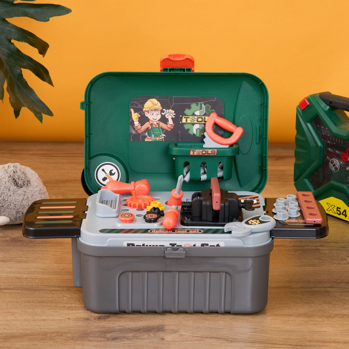 ZS - Deluxe Tool Play Set -Pretend Play Luggage Tool Kit for Kids with Suitcase