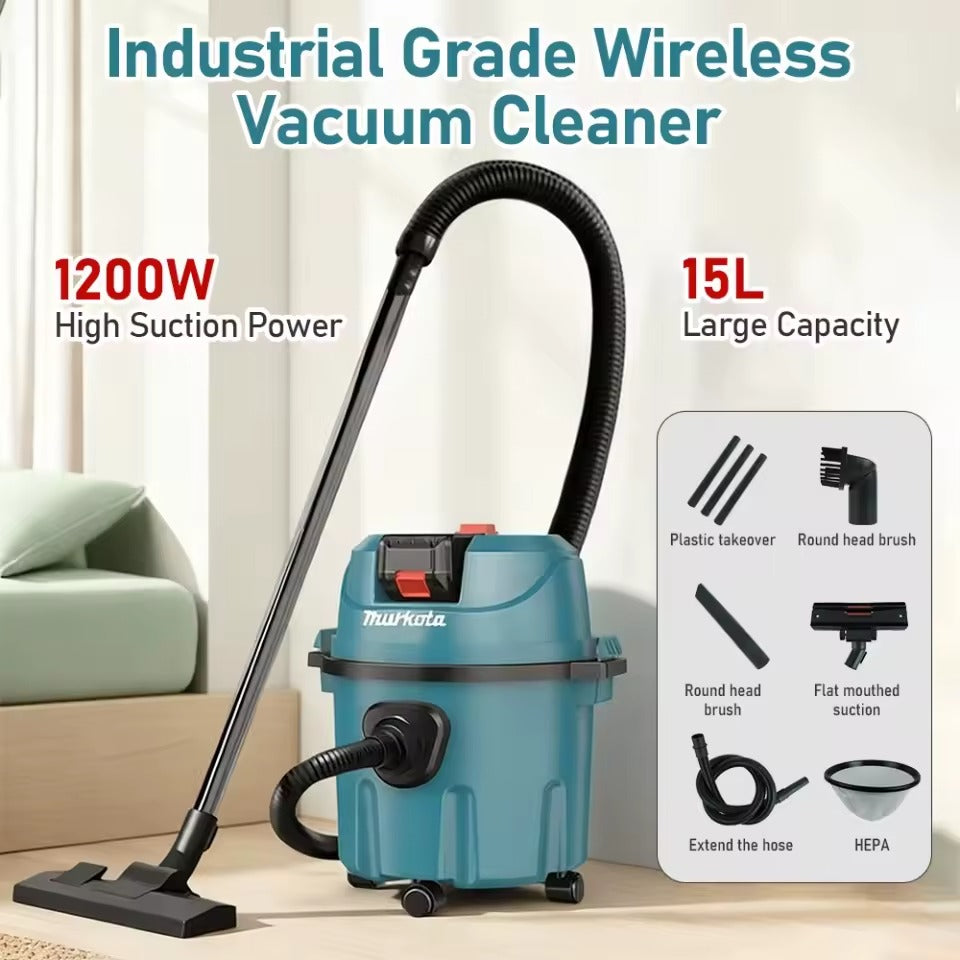 ZS - 48V 1200W Cordless Wet & Dry Vacuum Cleaner – 15L