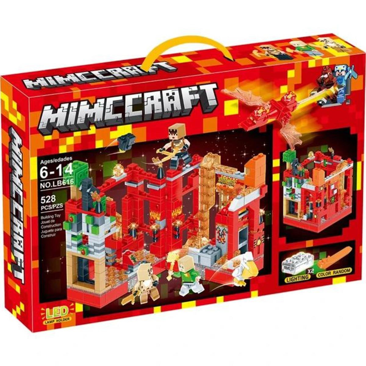ZS - Mimcraft-Themed Building Block Set with LED Lighting