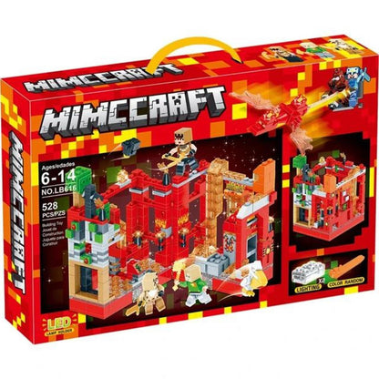 ZS - Mimcraft-Themed Building Block Set with LED Lighting