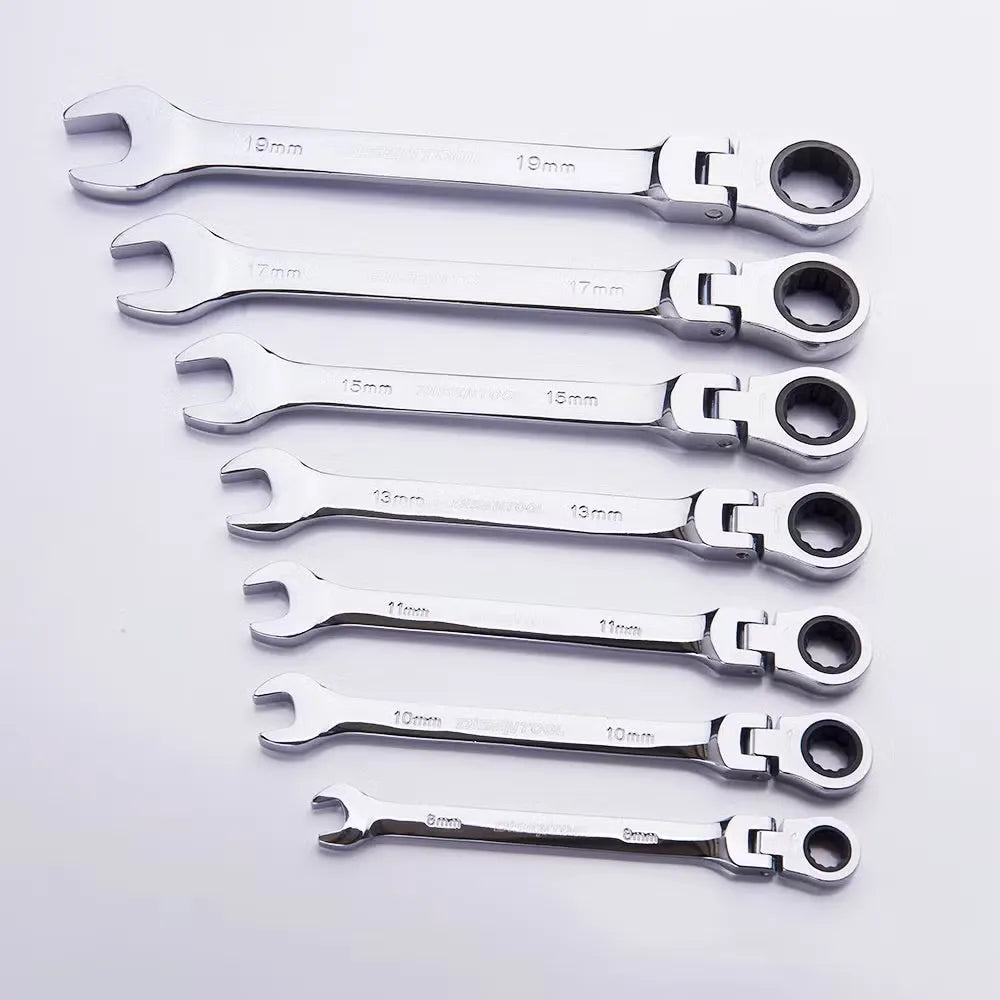 ZS - Afixs 7 Pieces Flexible Ratcheting Spanner Set