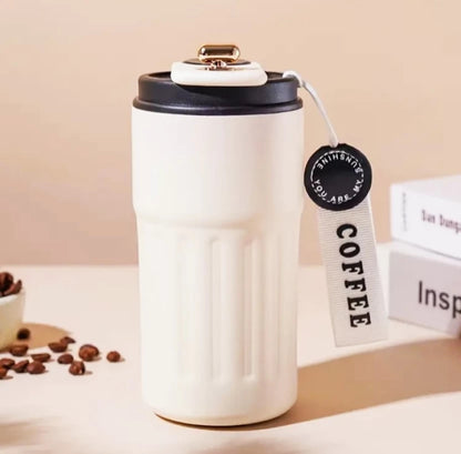 ZS - Insulated Coffee with Temperature Display Stainless Steel Tumbler  (400 ml)
