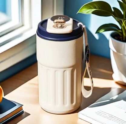 ZS - Insulated Coffee with Temperature Display Stainless Steel Tumbler  (400 ml)