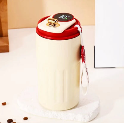 ZS - Insulated Coffee with Temperature Display Stainless Steel Tumbler  (400 ml)