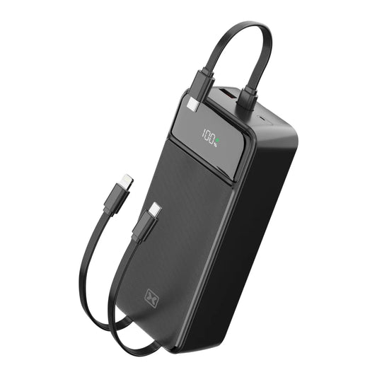 ZS - 30000mAh 22.5W Fast Charging Power Bank with Built-In Cables
