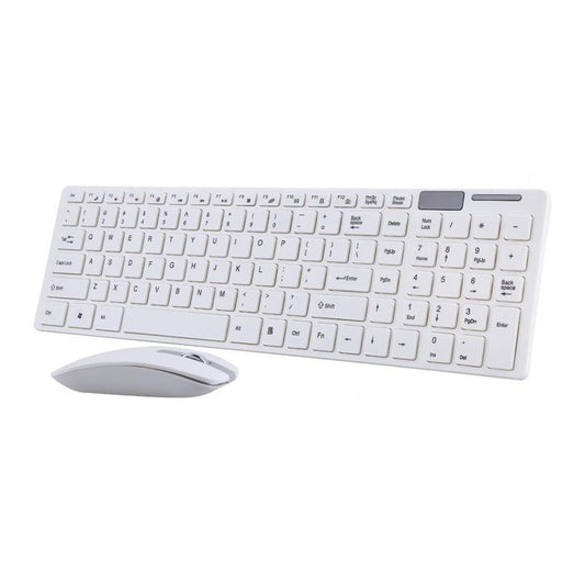 ZS Ultra Thin White Wireless Keyboard and Mouse