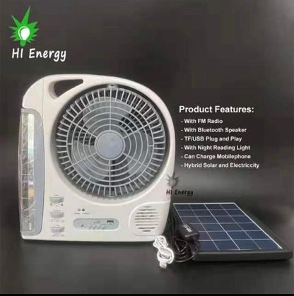 ZS - GD-8028 6 in 1 Rechargeable Solar Fan