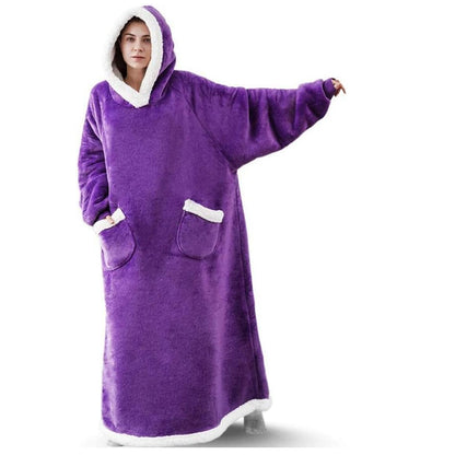 ZS - Extra Long Oversized Huggle Blanket Hoodie