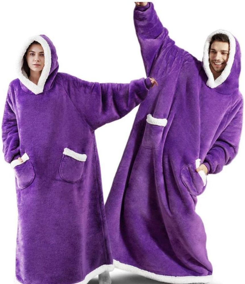 ZS - Extra Long Oversized Huggle Blanket Hoodie
