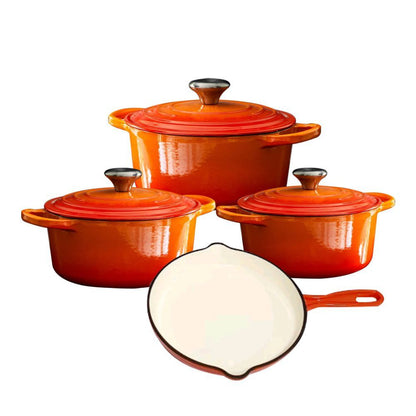ZS - 7 Piece Cast Iron Pot Set