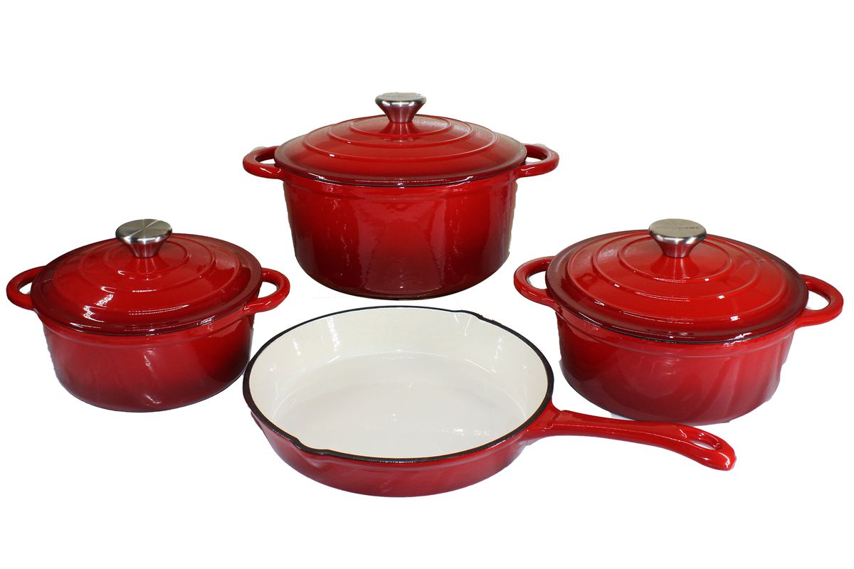 ZS - 7 Piece Cast Iron Pot Set