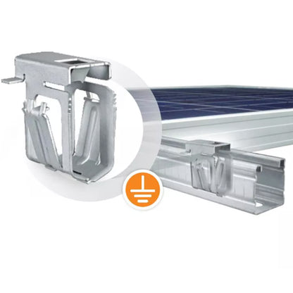 ZS - Solar Panel Clip Anti Theft Fastener Clamp (Pack of 10)