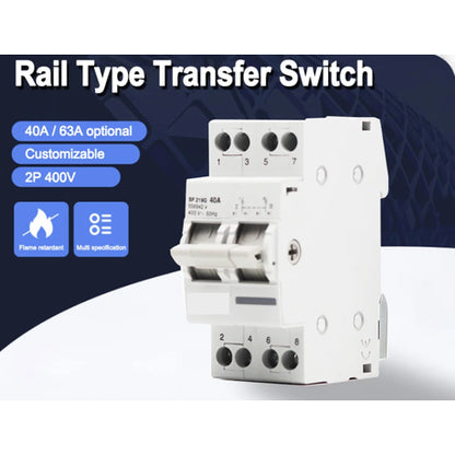 ZS - 63A Dual Power Manual Transfer Switch Circuit Breaker 2 Pole