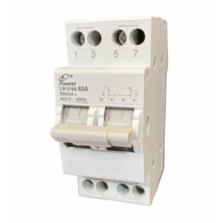 ZS - 63A Dual Power Manual Transfer Switch Circuit Breaker 2 Pole