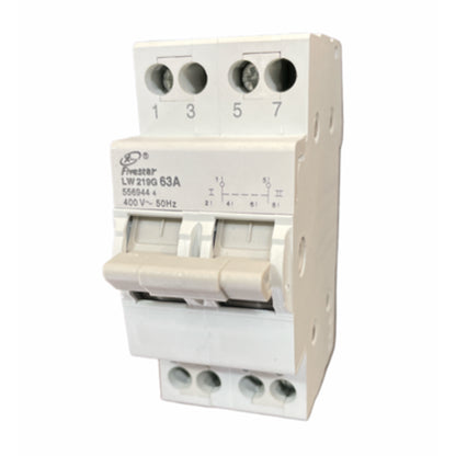 ZS - 63A Dual Power Manual Transfer Switch Circuit Breaker 2 Pole