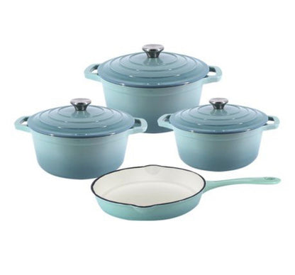 ZS - 7 Piece Cast Iron Pot Set