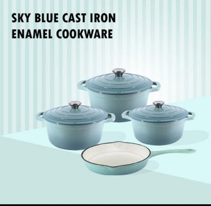 ZS - 7 Piece Cast Iron Pot Set