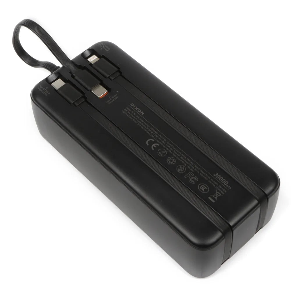 ZS - 30000mAh 22.5W Fast Charging Power Bank with Built-In Cables