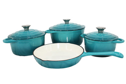 ZS - 7 Piece Cast Iron Pot Set