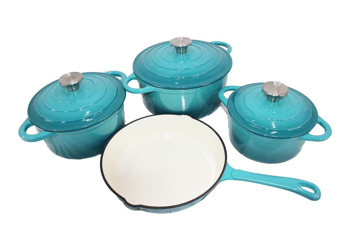 ZS - 7 Piece Cast Iron Pot Set