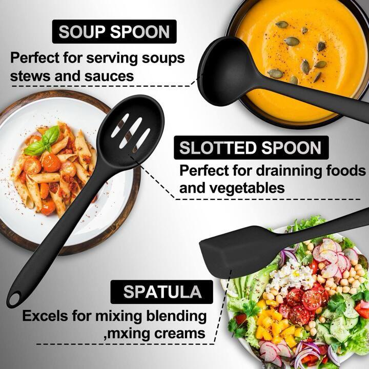 ZS - 18 Pcs Silicone Kitchen Tools Utensils