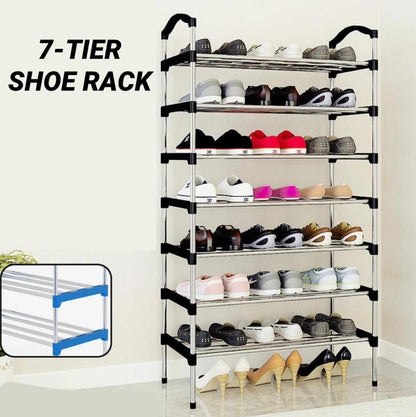 ZS - 7-Tier Shoe Rack - Black
