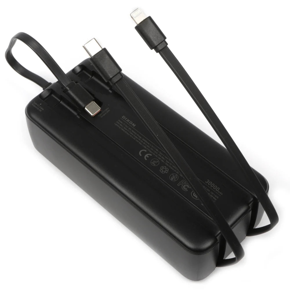 ZS - 30000mAh 22.5W Fast Charging Power Bank with Built-In Cables