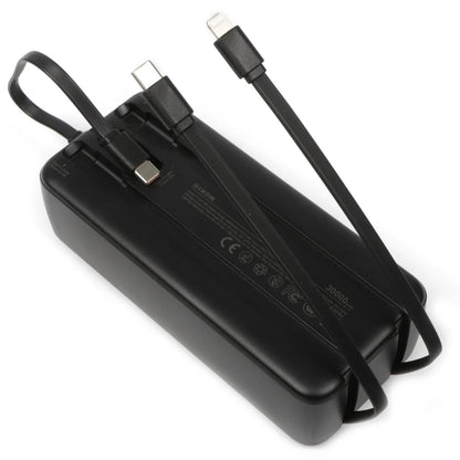 ZS - 30000mAh 22.5W Fast Charging Power Bank with Built-In Cables