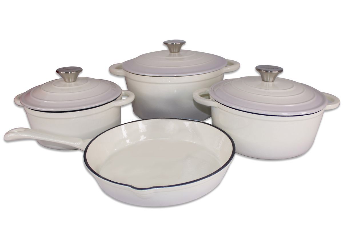 ZS - 7 Piece Cast Iron Pot Set