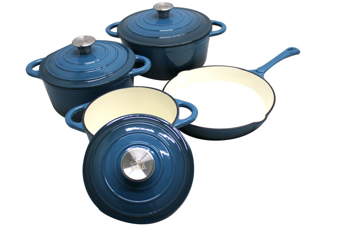 ZS - 7 Piece Cast Iron Pot Set