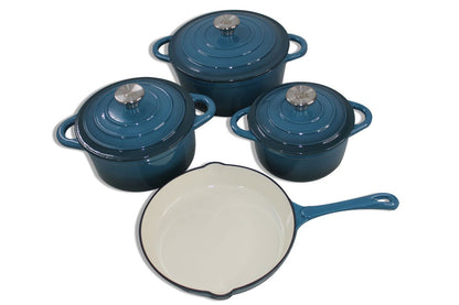 ZS - 7 Piece Cast Iron Pot Set