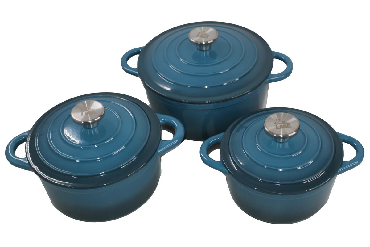 ZS - 7 Piece Cast Iron Pot Set