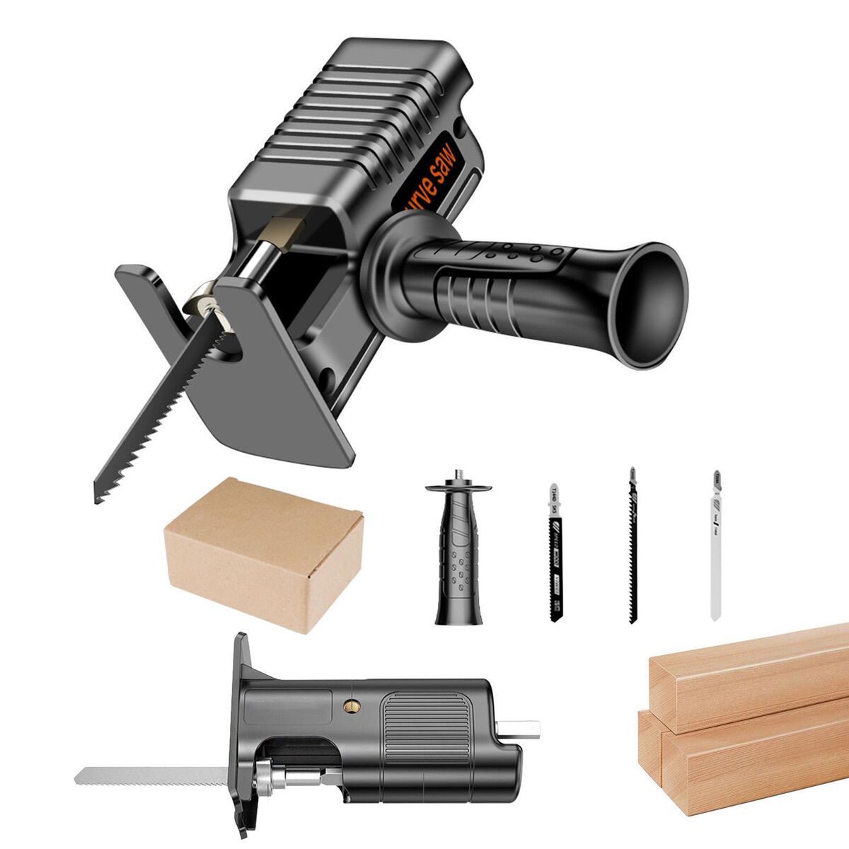 ZS - Portable Reciprocating Saw Adapter Kits Electric Drill Modify Power Wood Cutter