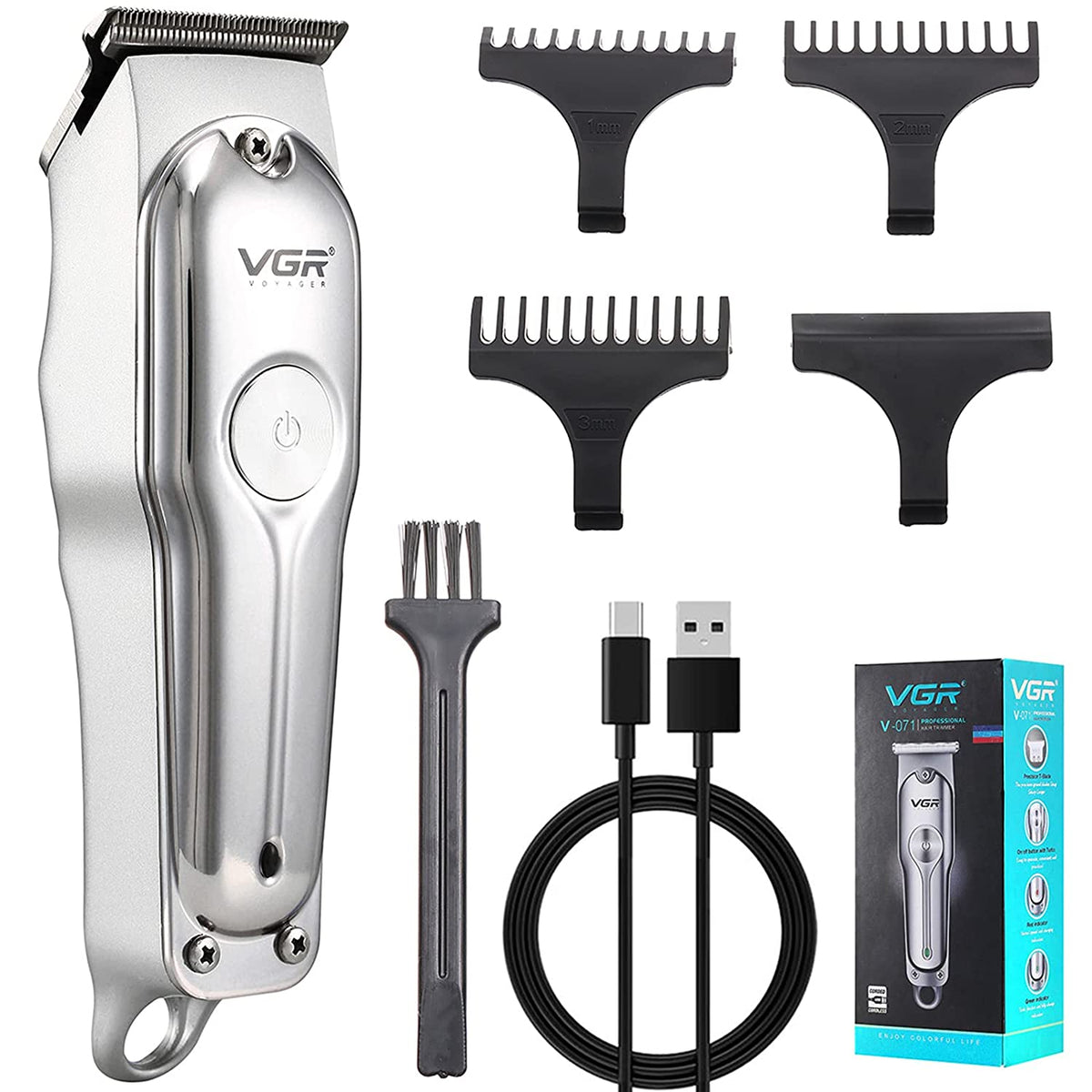 ZS - VGR V-071 Cordless Professional Waterproof Hair Clipper Groomer Kit
