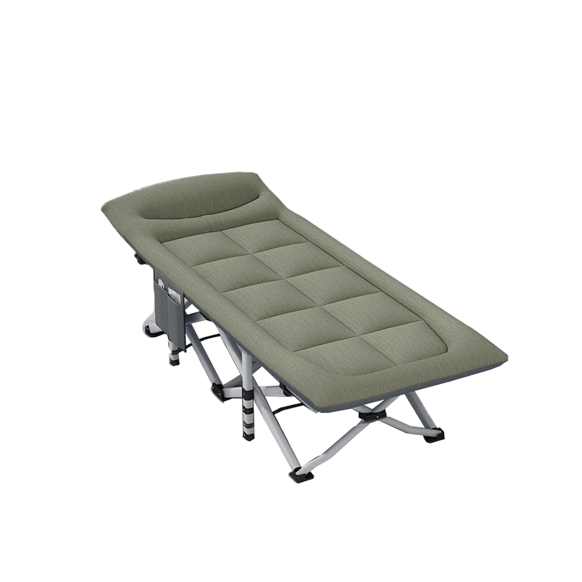ZS - 190CM Outdoor Portable Recliner Single Camping Bed Folding Bed