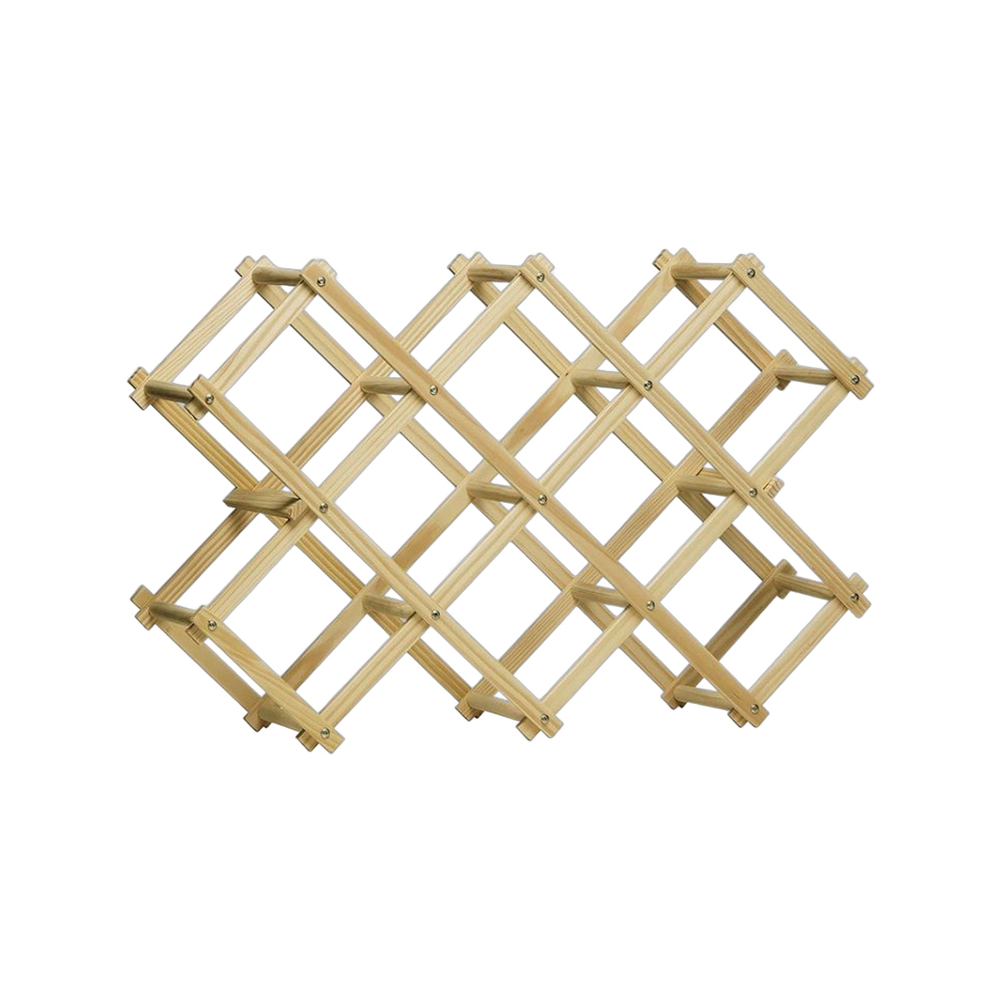 ZS - Foldable Wood Wine Rack Holder Storage Display Stand
